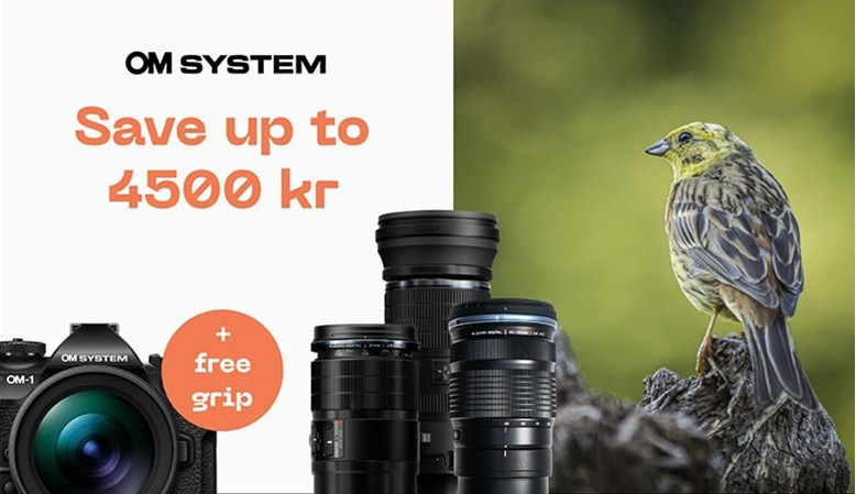 OM System tilbyder en cashback på udvalgte produkter samt et gratis batterigreb ved køb af OM-1 Mark II.